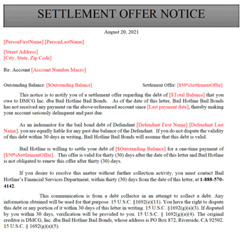 Settlement Offer Notice